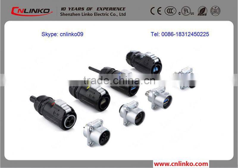 Economic best sell Usb 3.0 Version Connector Circular Waterproof Usb 3.0 Receptacle Two Sided Usb Cable