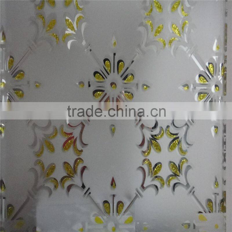 decorative glass , art glass, acid etched glass , design glass ,titanium glass, pattern glass, mirror glass shahe glass