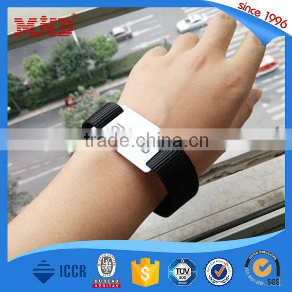 MDWW37 Adjustable NFC wristband event and festival use disposable woven nfc bracelet