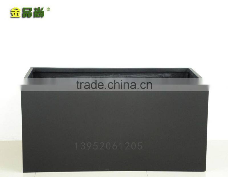 matt black rectangle wholesale price FRP flower pots