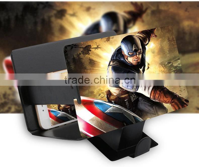 3D Movie Video Portable Camouflage Enlarge 3X of Mobile Phone Screen Magnifier HD Expander Stand Mobile Phone Holder
