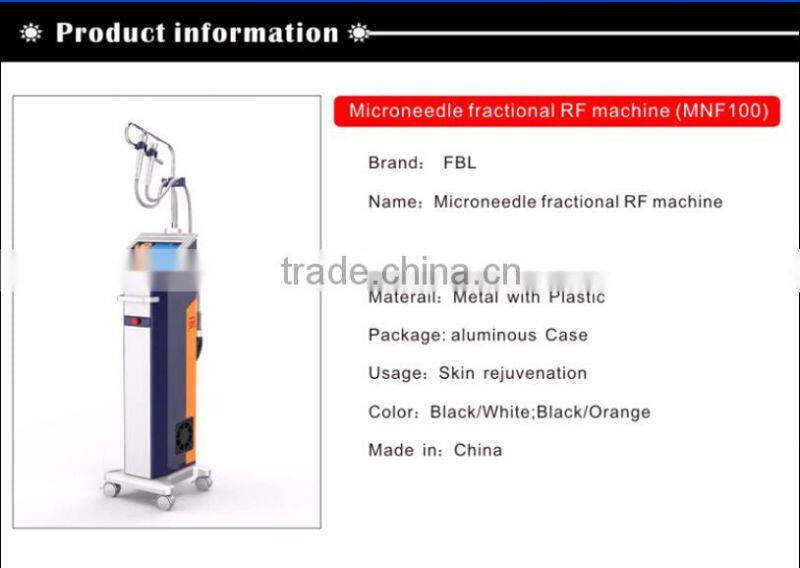 Hot skin tighten fractional rf machine microneedle skin wrinkle, wrinkle removal microneedle RF -MNF100