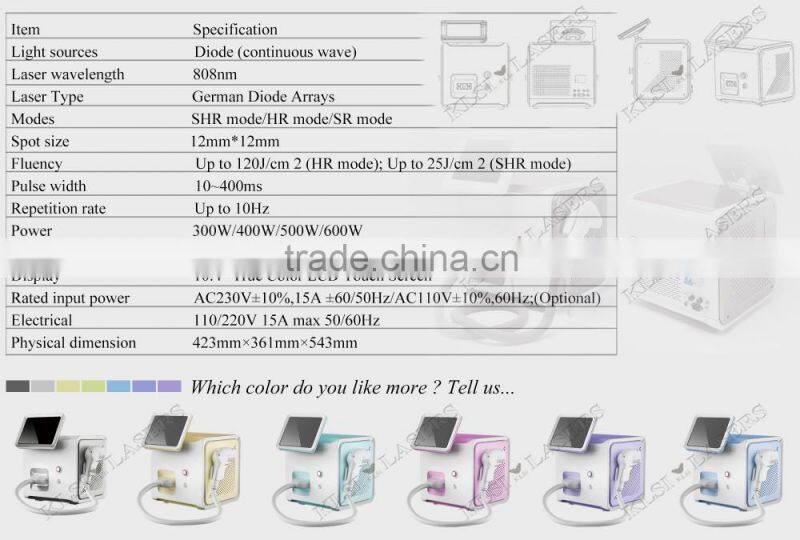 hot permanent hair removal longer life medical equipment 810nm diode laser