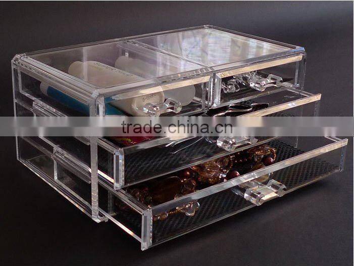 New Acrylic 4-Drawer Storage Box,acrylic jewelry box,acrylic jewelry Holder and display