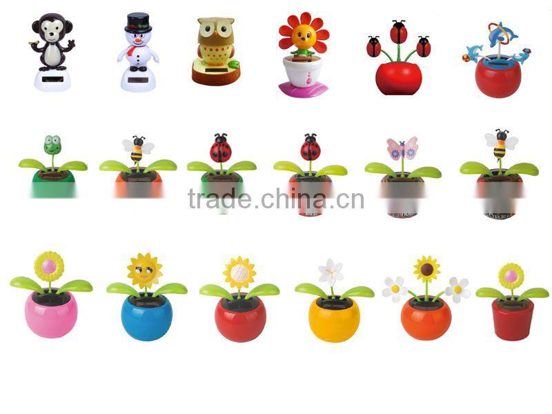 Plastic colorful flip flap solar flower