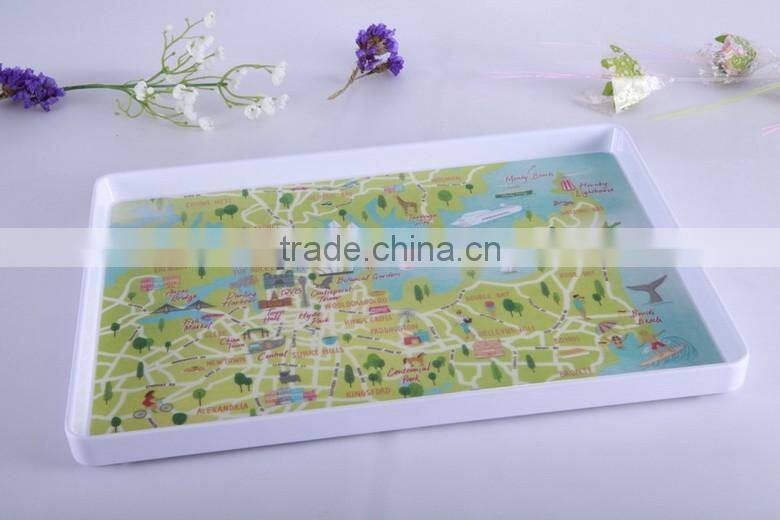 hot sell custom full printed 100% melamine tray