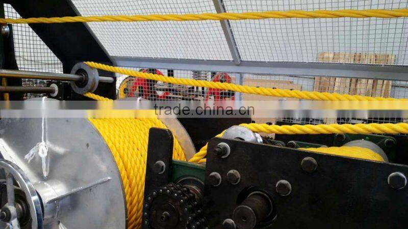 Plastic Nylon rope twisting machine for the production of ropes