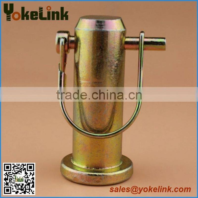 Yellow zinc Lift arms pin with nut and washer