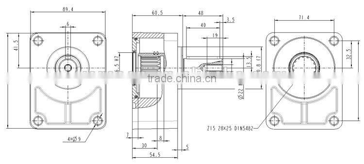 Group2 bearing support to connect hydraulic gear pump