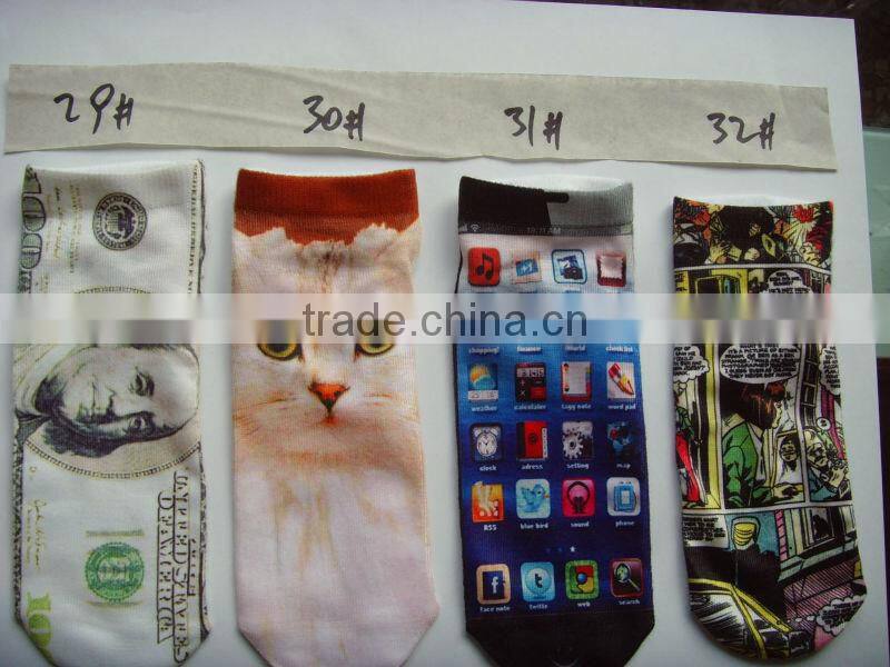 New 3D Printed Unisex Cute Low Cut Ankle Socks Multiple Colors Harajuku Style