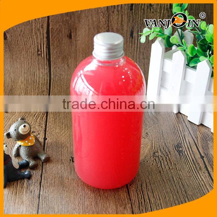 400ml Boston Round PET Plastic Energy Shot Bottles with Aluminium Cover