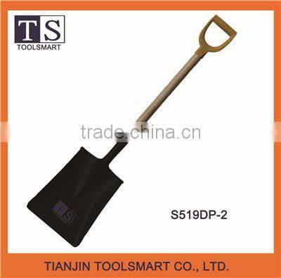 Hot sale steel forged garden spade shovel with wooden handle
