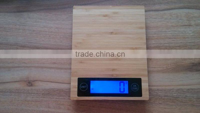Bamboo platform kitchen use food weighing scale