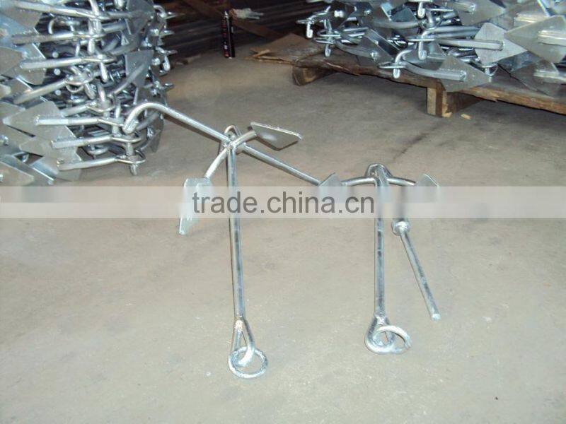 2.5KG hot dipped galvanized Marine Anchor Small Folding Boat Anchor