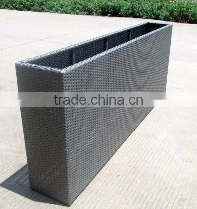 Retangular wicker large flower pot
