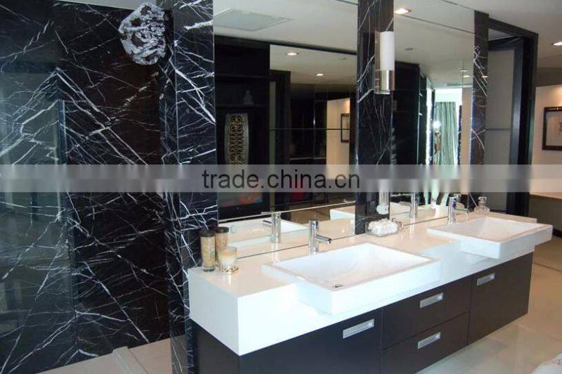 Hot sale black marquina marble slabs wall slab