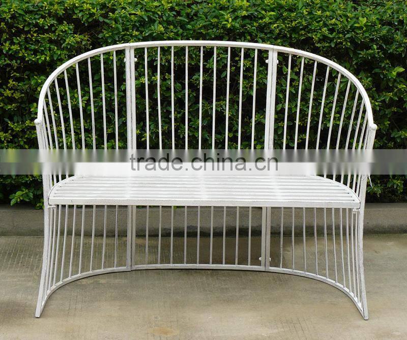 Innovative iron garden bench