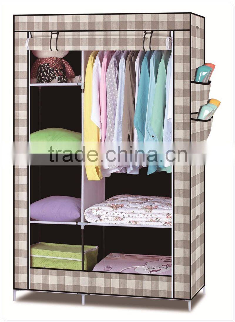 Portable Clothes Closet Non-woven Fabric Wardrobe Storage shelf Organizer