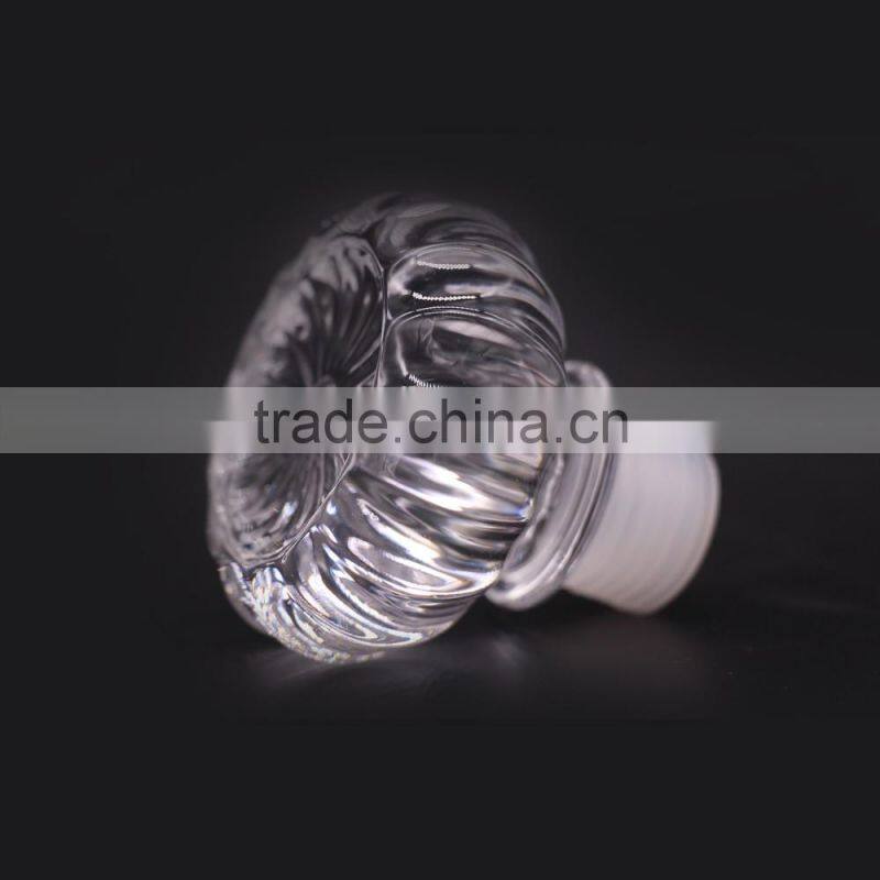 The mushroom shape screw cap crystal glass bottle cork stoppers