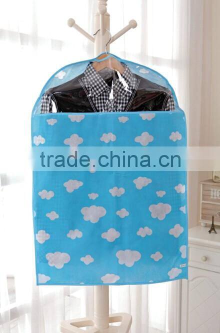 Store More Blue Clouds Fabric Storage Suit Garment Cover