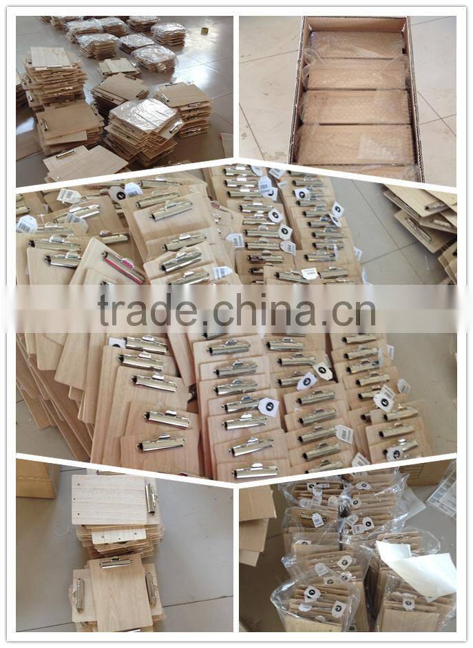 Officemate Recycled handmade Hardboard A5 Wood Clipboard with cover and High Capacity detachable Clip