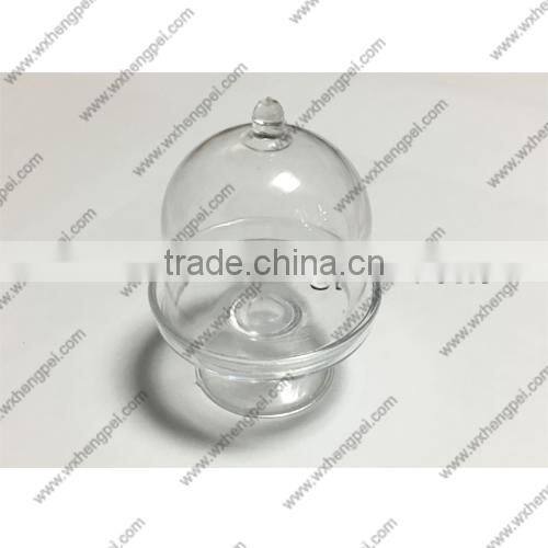 Cleverish portable cute transparent cake plate plastic storage jewelry wedding box kit