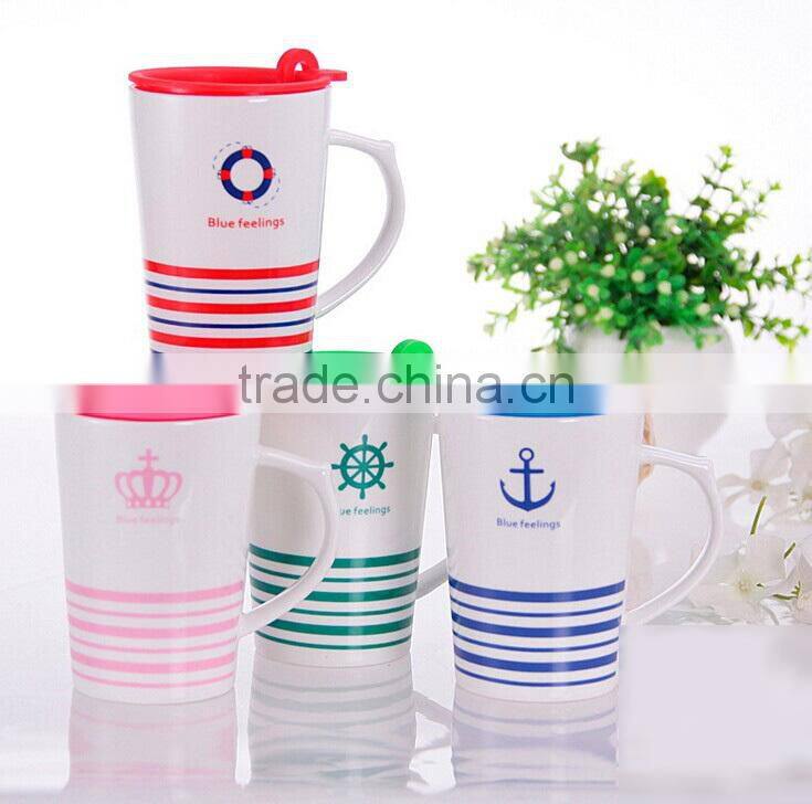 stocked drinkware type ceramic coffee mug with bamboo lid,mug with bamboo top