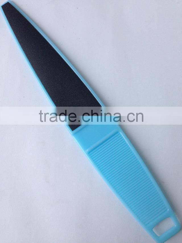 Sandpaper foot file,Pointed File,foot file with plastic handle