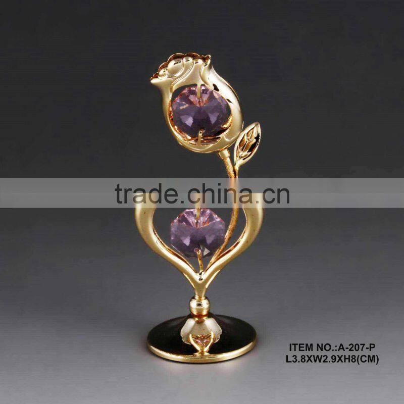 High Quality 24k gold plated decorative sunflower