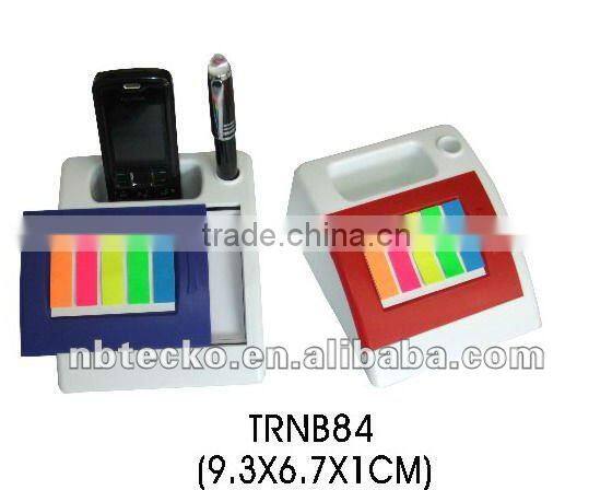 multi function recycled memo sticky with pen holder for promotion