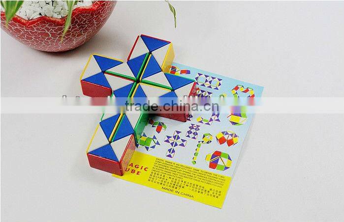 24 sections plastic puzzle ruler/plastic puzzle/diy sliding puzzle/magic square