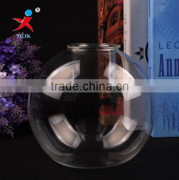 Aluminum Wax Fluted Body ball Glass candel holder