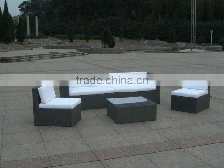 Poly rattan outdoor furniture sofa set armless sofa