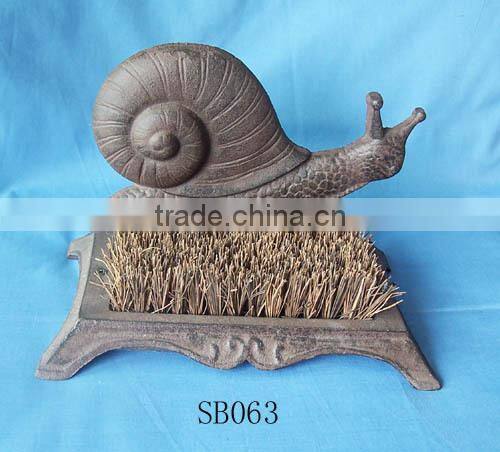 NEWLY cast iron shoe brush metal foot scraper with brush
