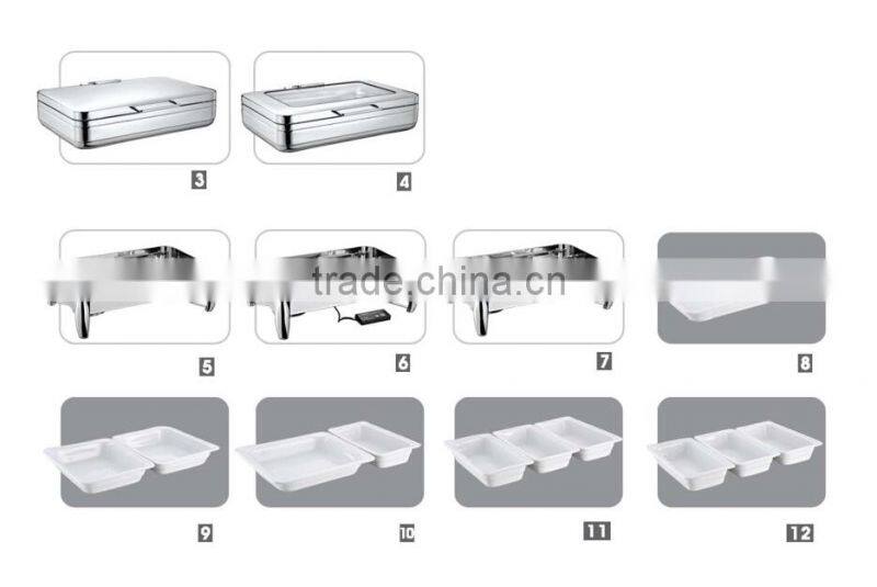 Chafing Dish Price/4L GN1/2 Stainless Steel Kitchen Equipment Electric Chafing Dish Price