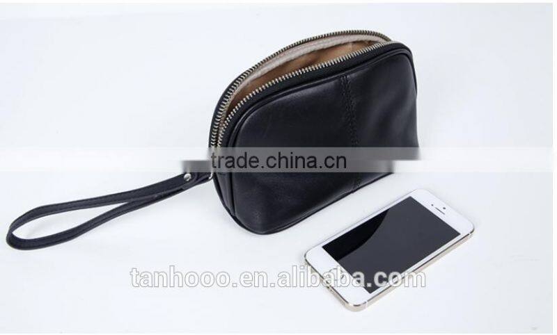 Fashion travel hanging professional wholesale PU leather makeup bag