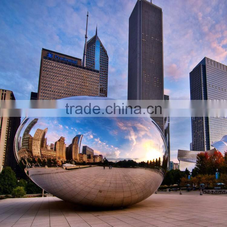 outdoor moderne garden sculpture polished stainless steel anish kapoor statue