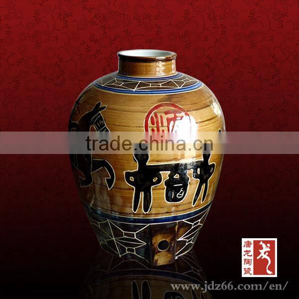 Ancient style excellent quality ceramic chinese clay wine jars for best sale