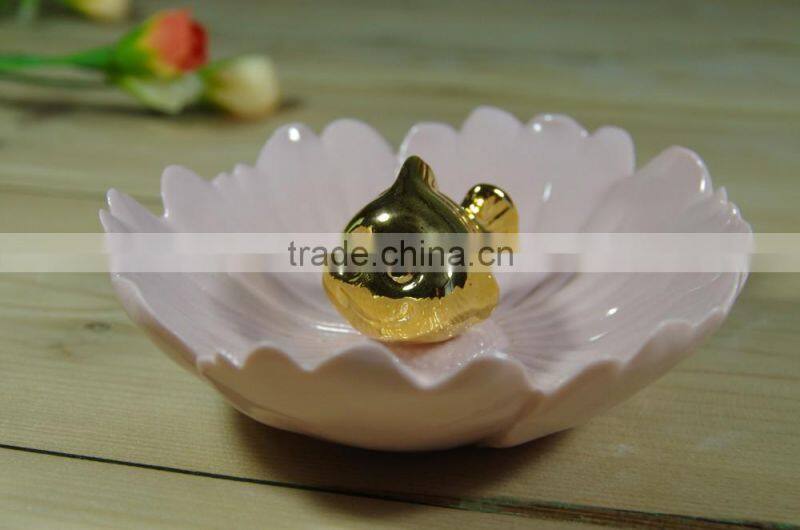 Promotional ceramic tray jewelry holder ring holder