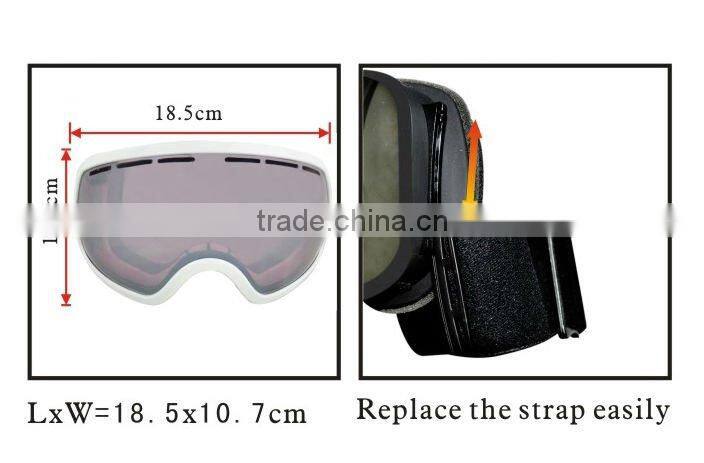 Water transfer printing frame logo ski goggles,volleyball sports eyewear,logo ski boarding goggles,