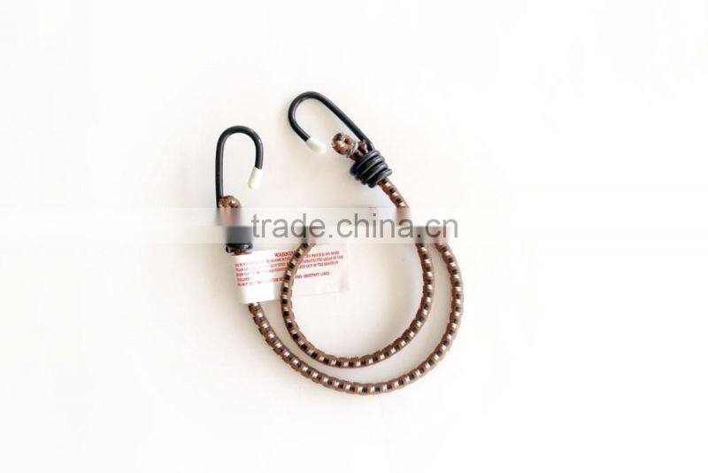 900MM X 8MM High quality colorful polyester elastic luggage rope, bungee cord with hooks for packing
