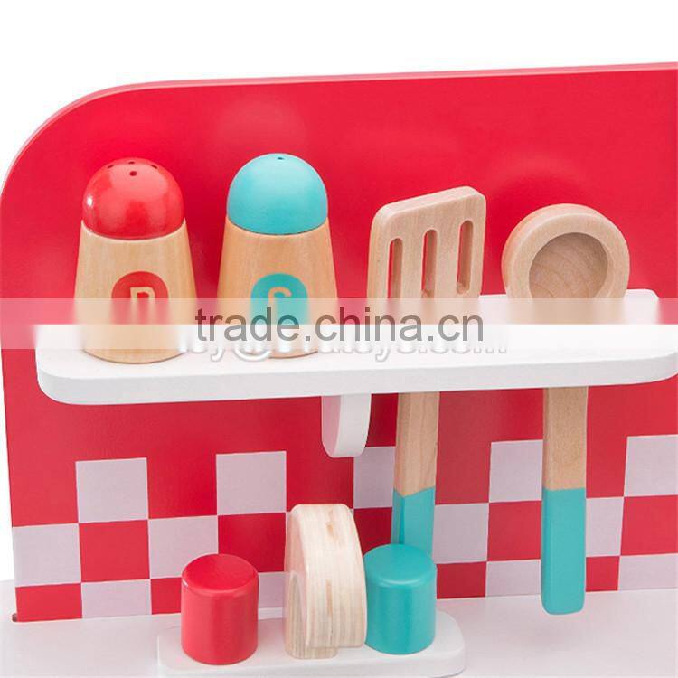New design children play kitchen set wooden pretend play toys for kids W10C285