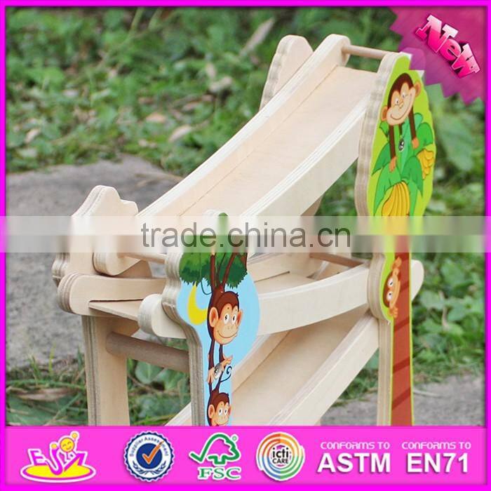 2016 new design funny children wooden ramp racing set W04E044