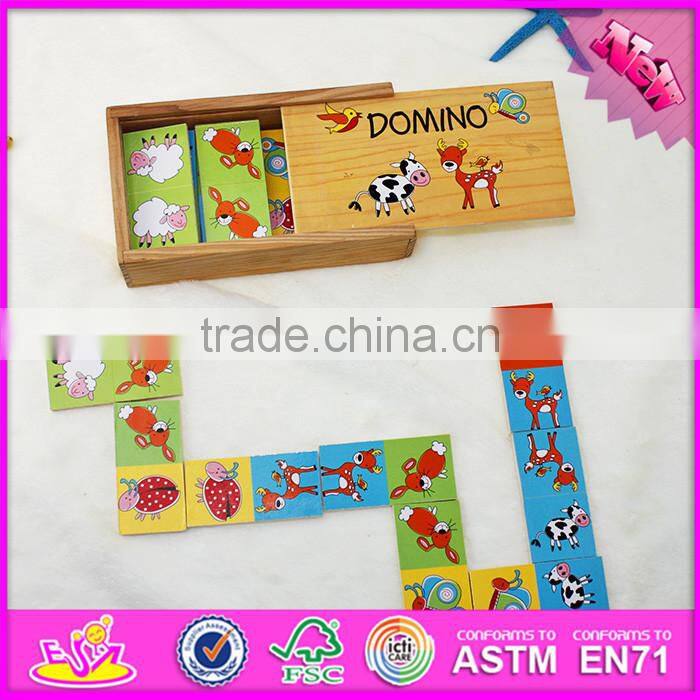 2016 New and popular children wooden domino gift W15A062