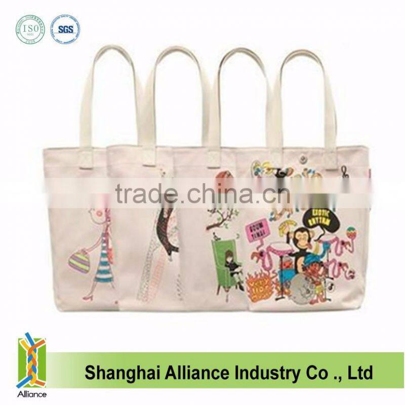 Wholesale Promotional Shopping Reusable Tote Plain White Cotton Bag