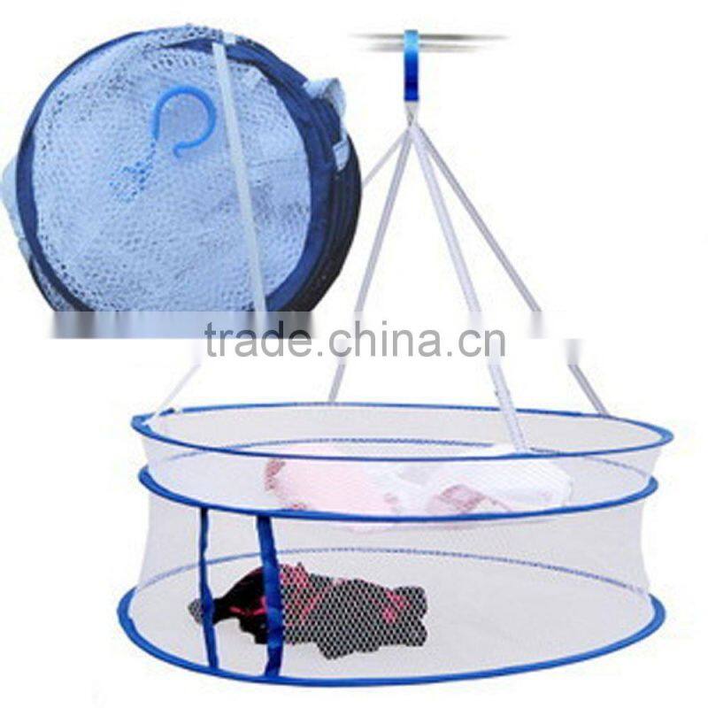 Round Sweater Drying Rack Folding Double Hanging Clothes Laundry Basket Dryer Clothes Drying Racks(TM-CPH-017)