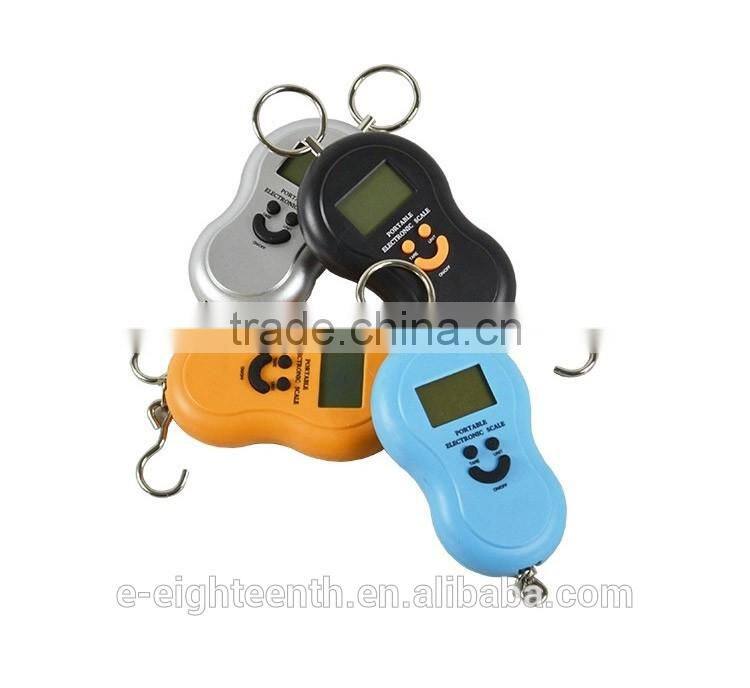 2016 new arrival hot sale 40Kg/10g Portable LCD Display Electronic Hook Scales