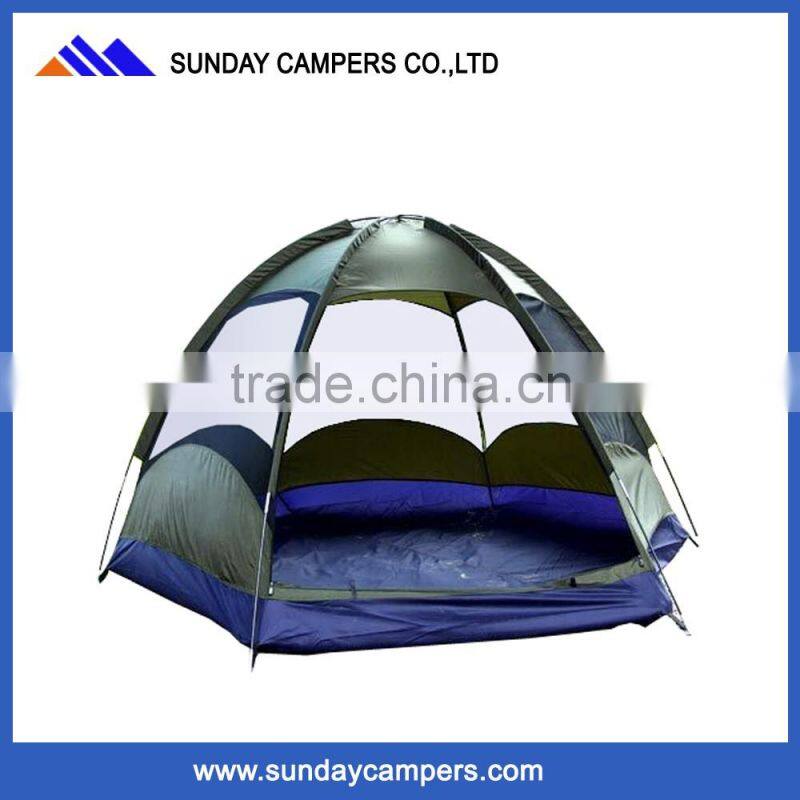 7.9mm fiberglass poles unique camping tent waterproof 6 person
