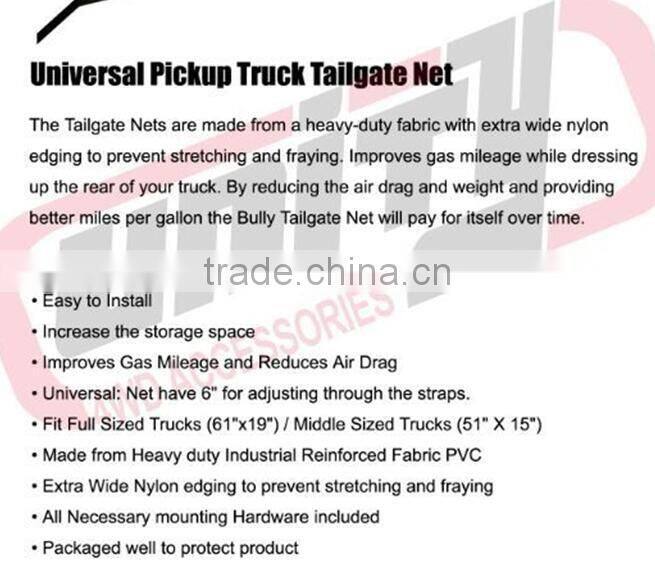 Heavy-Duty PRO Net Wholesale Tailgate Net 4X4 Tailgate Net