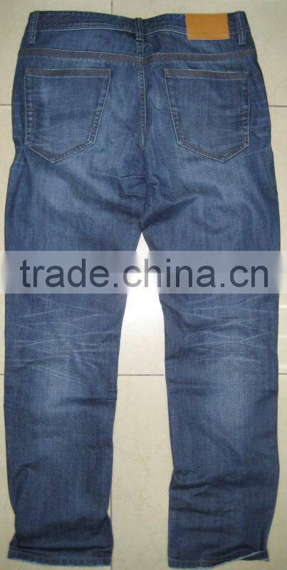 2014 fashion men's 100% cotton denim jeans with fashion washing